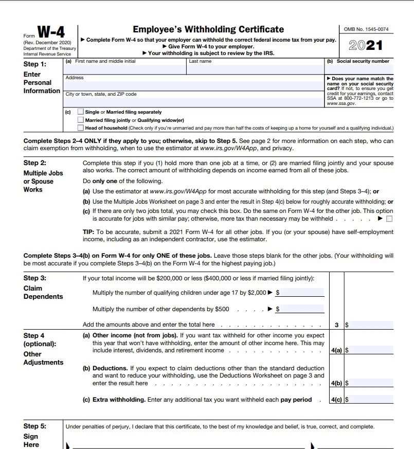 Printable W2 Form For New Employee
