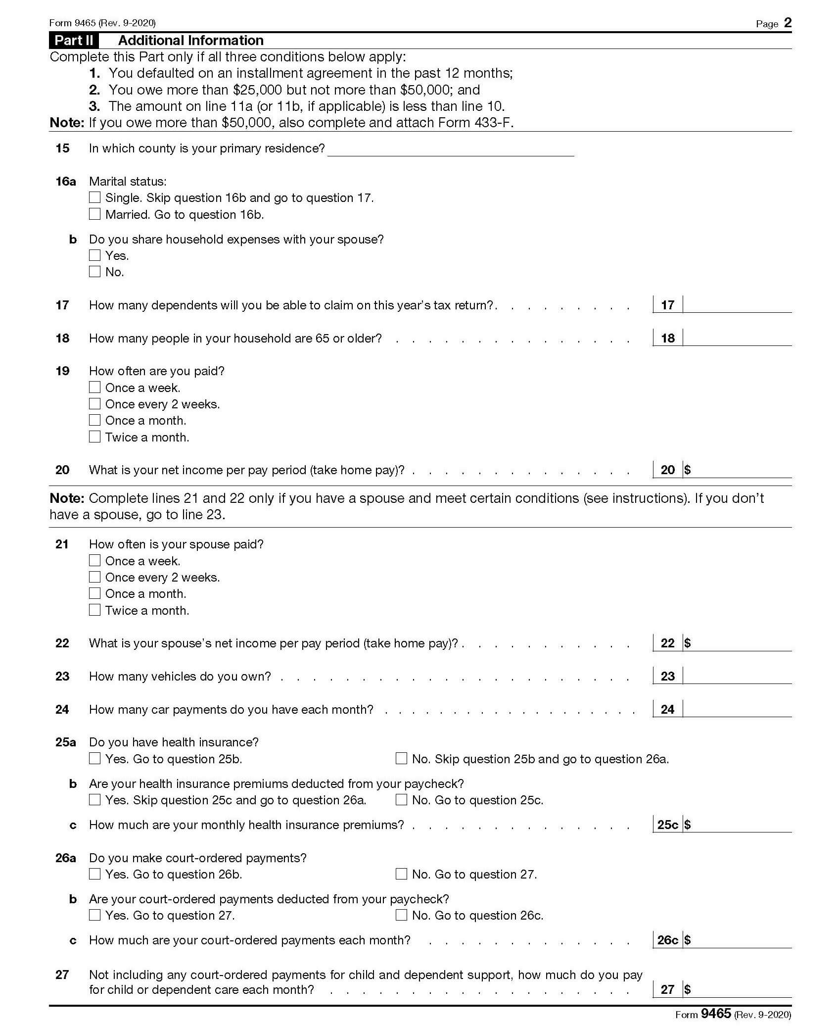 Who Can Use IRS Form 9465 Who Can Use IRS Form 9465
