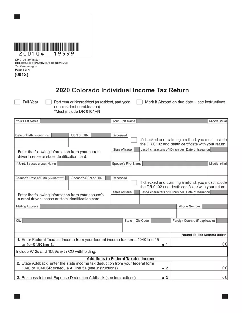 colorado form 104 fill out printable pdf forms online