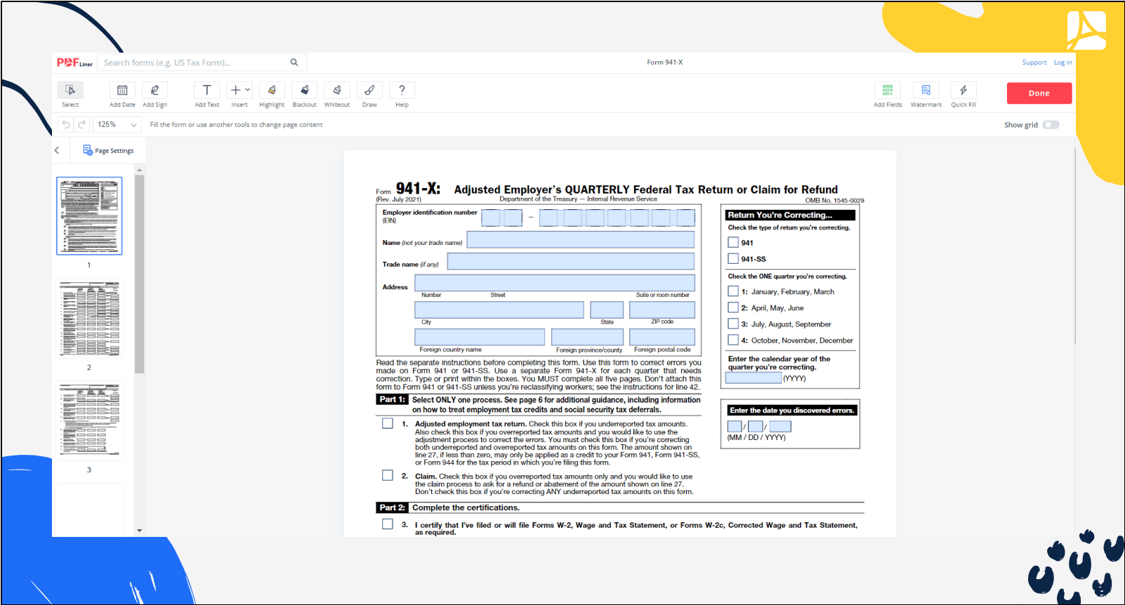 Printable 941 Forms