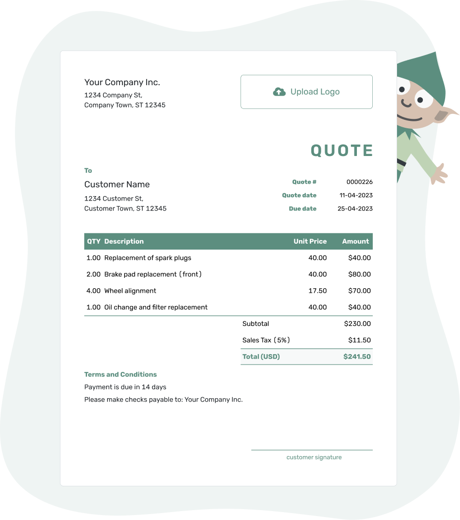 Free Quote Template Business Templates Docelf