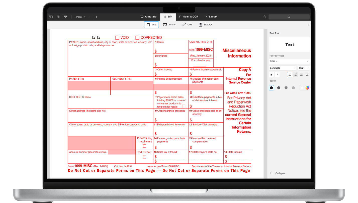 how to fill out irs 1099 misc form pdf 2025 pdf expert