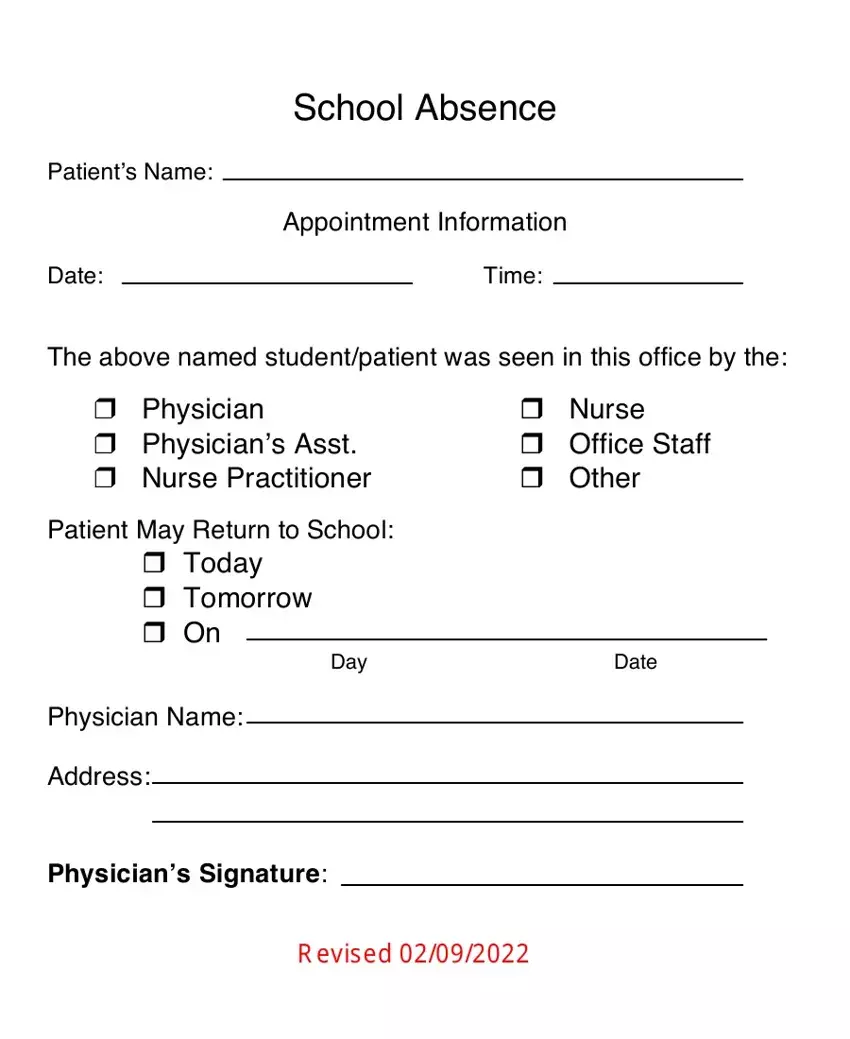 school absence form fill out printable pdf forms online school absence form fill out printable pdf forms online